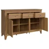 Credenza 156x98h cm 3 cassetti 3 ante rovere scuro Lucca