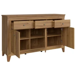 Credenza 156x98h cm 3 cassetti 3 ante rovere scuro Lucca