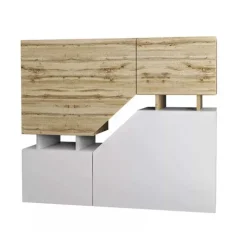 Credenza 120x100h cm moderna design rovere bianco Modesta