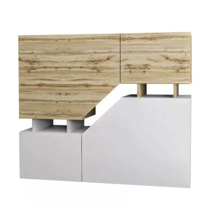 Credenza 120x100h cm moderna design rovere bianco Modesta