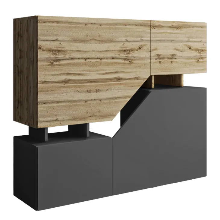 Credenza 120x100h cm moderna design rovere antracite Modesta