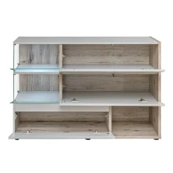 Credenza 120x77h cm moderna quercia grigio opaco Oviedo Gihome®