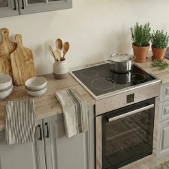 Cucina 240cm completa moderna shabby componibile grigio rovere Oxford