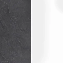 Cucina 255cm componibile lineare moderna bianco grigio pietra Gourmet Elegance