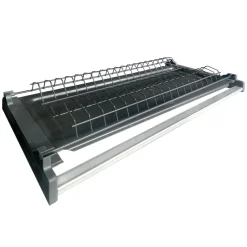 Cucina 255cm componibile lineare moderna antracite grigio pietra Gourmet Elegance