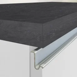 Cucina 255cm componibile lineare moderna bianco grigio pietra Gourmet Pure