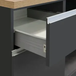 Cucina 255cm componibile lineare moderna antracite rovere Gourmet Pure