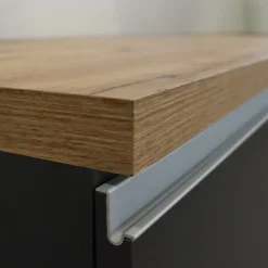 Cucina 255cm componibile lineare moderna antracite rovere Gourmet Pure