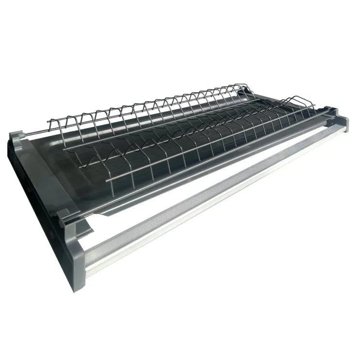 Cucina 255cm componibile lineare moderna bianco grigio pietra Gourmet Prestige