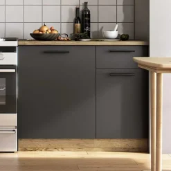 Cucina 240cm moderna componibile standard antracite rovere Urban