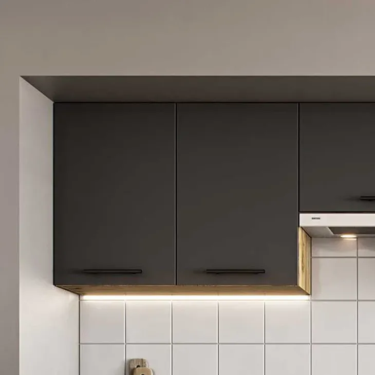 Cucina 240cm moderna componibile standard antracite rovere Urban