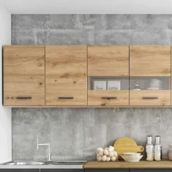 Cucina 260cm moderna lineare standard rovere grigio Cook