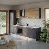 Cucina 285cm reversibile moderna lineare rovere antracite GourmetSpace