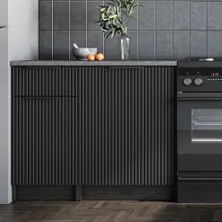Cucina completa componibile 240cm moderna marmo nero grigio Yangon