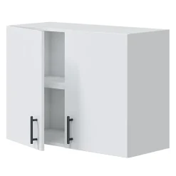 Cucina completa lineare 240 cm componibile bianco lucido rovere Kimera 1