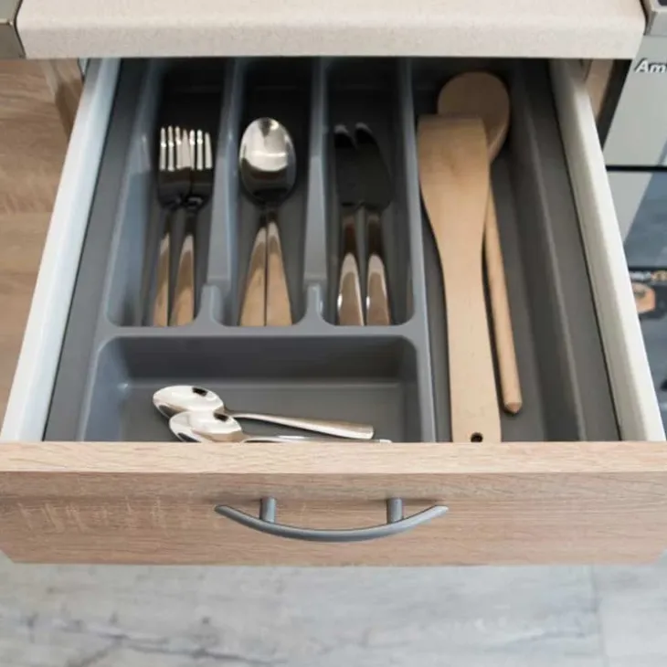 Cucina lineare 240cm completa componibile moderna rovere sonoma Dalia