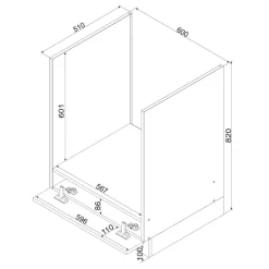 Cucina lineare 240cm completa componibile moderna con vano forno bianco lucido Brio