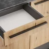 Cucina lineare 220cm completa componibile moderna rovere antracite Dakota