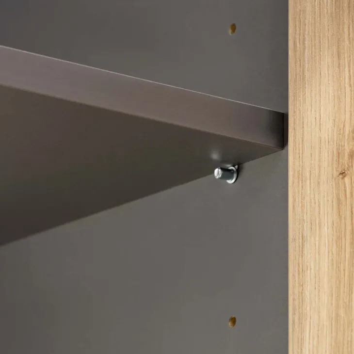 Cucina lineare 220cm completa componibile moderna rovere antracite Dakota