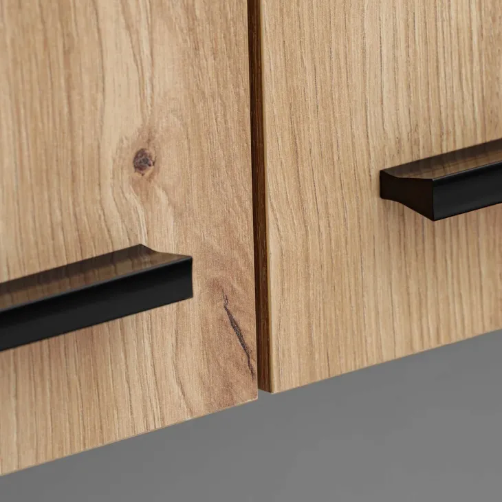 Cucina lineare 220cm completa componibile moderna rovere antracite Dakota