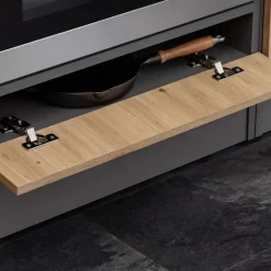 Cucina lineare 220cm completa componibile moderna rovere antracite Dakota
