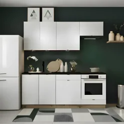 Cucina lineare 200cm completa componibile moderna bianca Starter