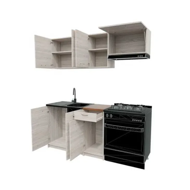 Cucina lineare 180cm completa componibile moderna rovere sonoma Dalia