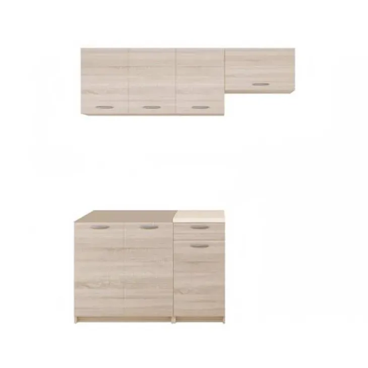 Cucina lineare 180cm completa componibile moderna rovere sonoma Dalia