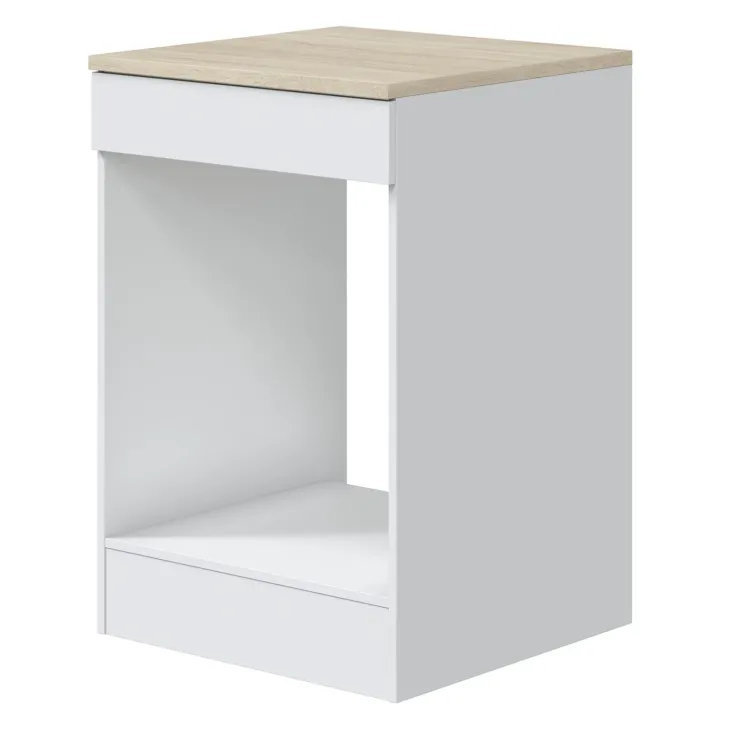 Cucina lineare 220 cm componibile bianco lucido rovere Kimera 4