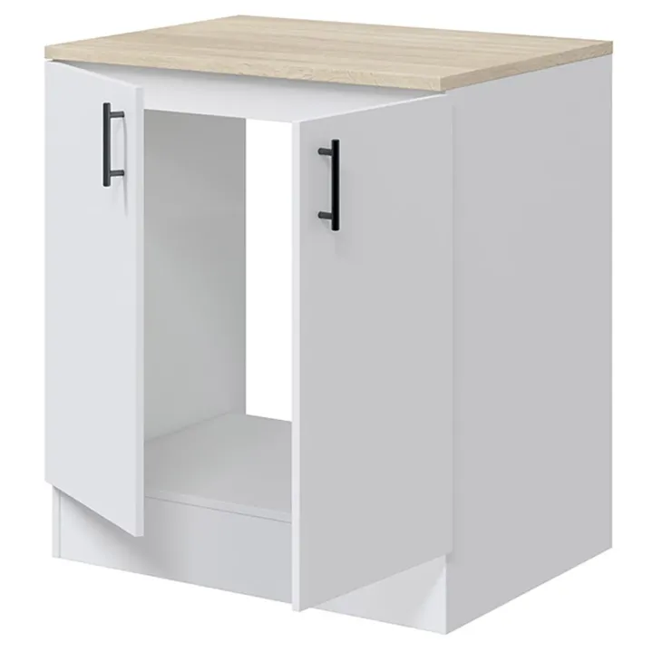 Cucina lineare 200 cm componibile bianco lucido rovere Kimera 7