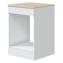 Cucina lineare 160 cm componibile bianco lucido rovere Kimera 5