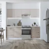 Cucina moderna lineare 220cm rovere beige Noemi