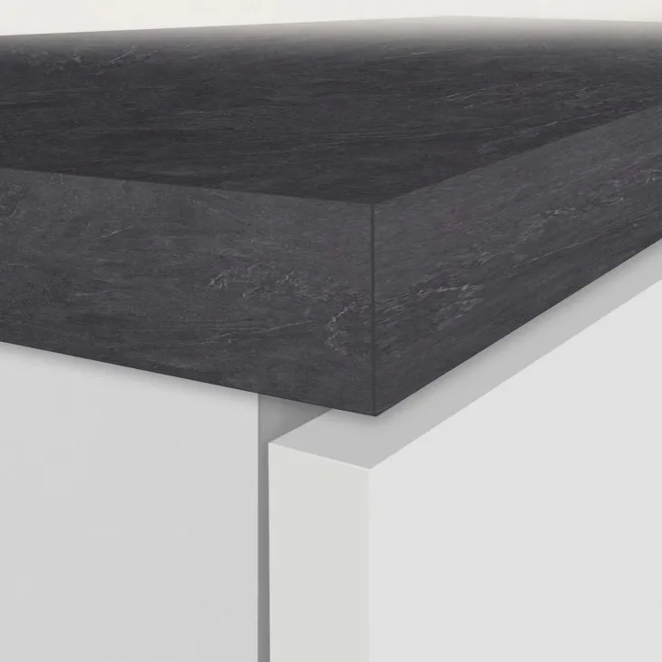 Dispensa cucina bassa 30x85h cm scorrevole bianco grigio pietra Gourmet