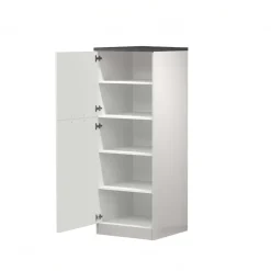 Dispensa cucina 60x165h cm 4 ripiani bianco grigio pietra Gourmet