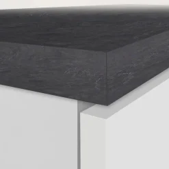 Dispensa cucina 60x165h cm 4 ripiani bianco grigio pietra Gourmet