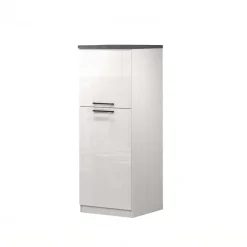Dispensa cucina 60x165h cm 4 ripiani bianco grigio pietra Gourmet