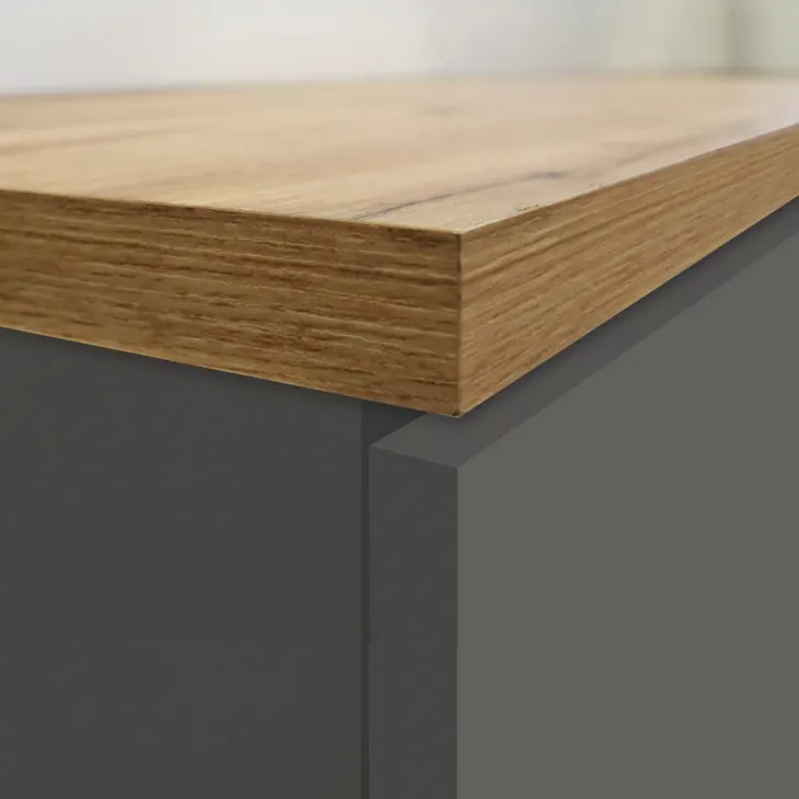 Dispensa cucina 60x165h cm 4 ripiani antracite rovere Gourmet