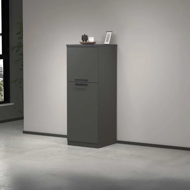 Dispensa cucina 60x165h cm 4 ripiani antracite grigio pietra Gourmet