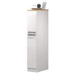 Dispensa cucina 30x165h cm scorrevole bianco rovere Gourmet