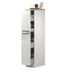 Dispensa cucina 30x165h cm scorrevole bianco rovere Gourmet
