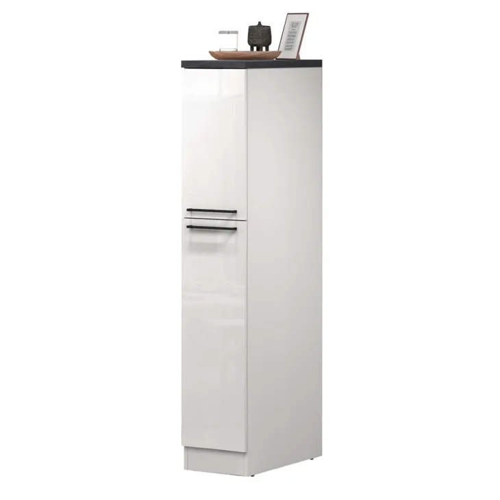 Dispensa cucina 30x165h cm scorrevole bianco grigio pietra Gourmet