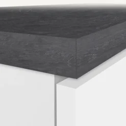 Dispensa cucina 30x165h cm scorrevole bianco grigio pietra Gourmet