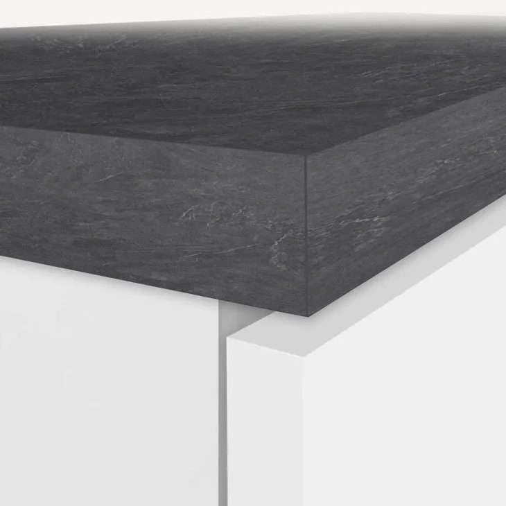 Dispensa cucina 30x165h cm scorrevole bianco grigio pietra Gourmet