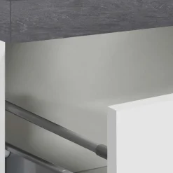 Dispensa cucina 30x165h cm scorrevole bianco grigio pietra Gourmet