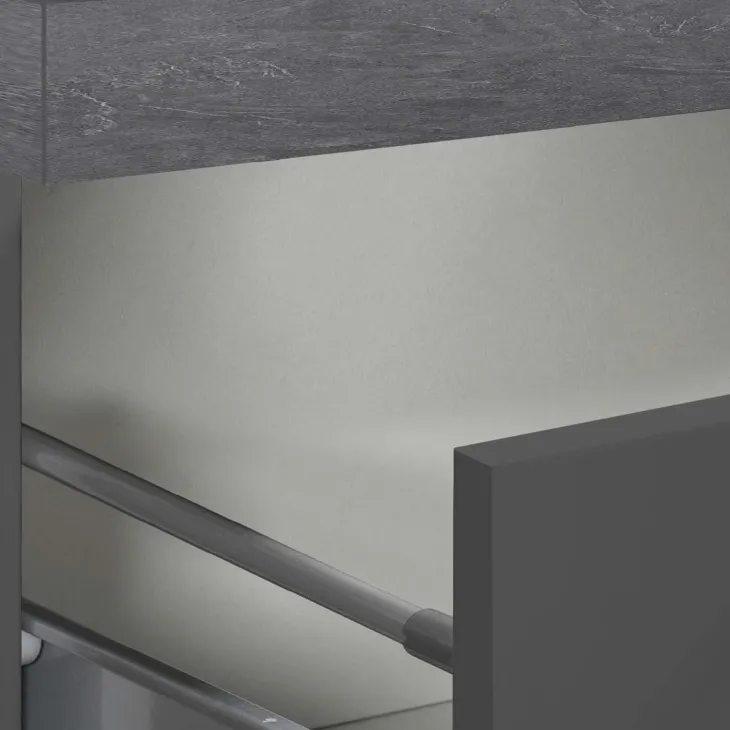 Dispensa cucina 30x165h cm scorrevole antracite grigio pietra Gourmet