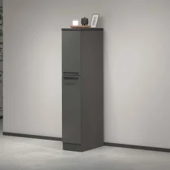 Dispensa cucina 30x165h cm scorrevole antracite grigio pietra Gourmet