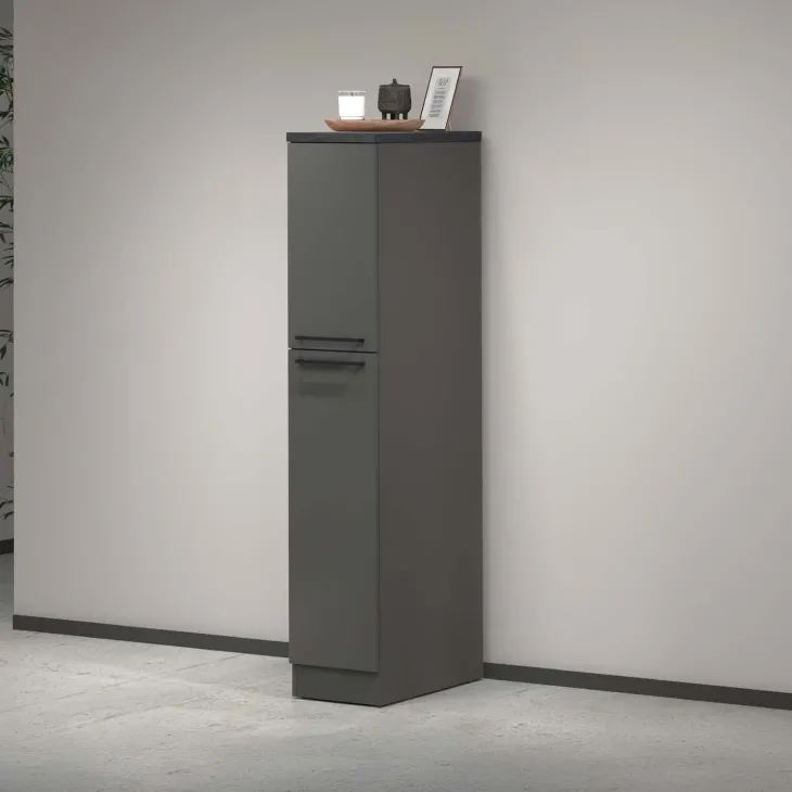 Dispensa cucina 30x165h cm scorrevole antracite grigio pietra Gourmet