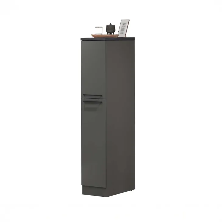 Dispensa cucina 30x165h cm scorrevole antracite grigio pietra Gourmet