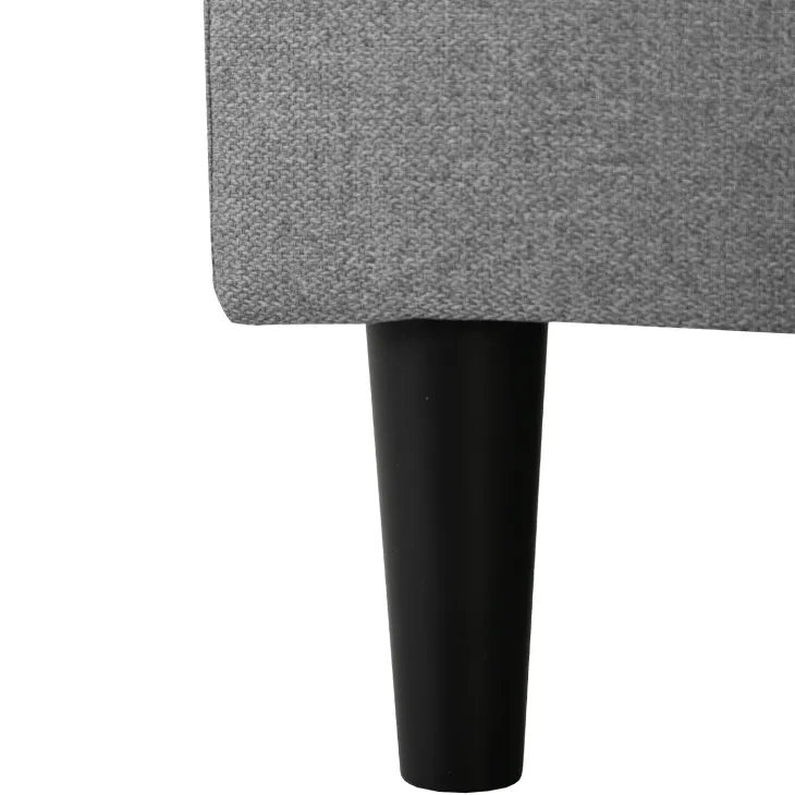 Divano angolare reversibile 198x142cm tessuto grigio Chicca
