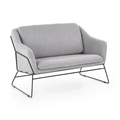 Divano imbottito moderno 125x83cm grigio nero Erminia 2